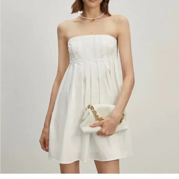 mini white graduation dress short Cicinia Halter White Graduation Dresses Short A-Line Bubble Hem Mini L